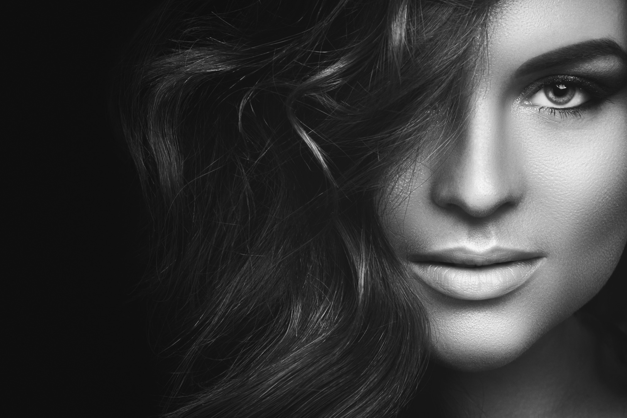 Black and white portrait symbolizing confidence